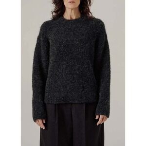 Bare Knitwear Colette Boucle Crewneck Basalt Gray XS/S‎ New With Tags